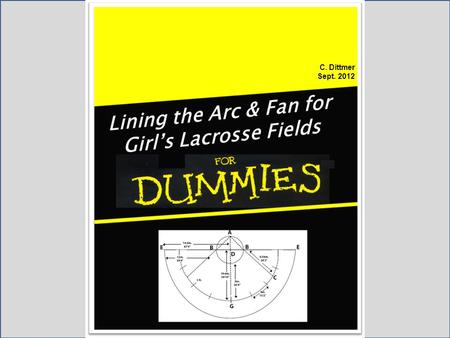 C. Dittmer Sept. 2012. Girl’s Lacrosse Field Dimensions NOTE: While most dimensions of a girl’s field are flexible, the distance between the Restraining.