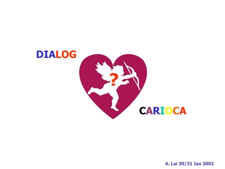 A. Lai 30/31 Jan 2002 DIALOG CARIOCACARIOCA ?. A. Lai 30/31 Jan 2002 DIALOG DIALOG-  (Nov 2001) has 83 pins on a PGA100 package (~13x13 mm 2 ) DIALOG-