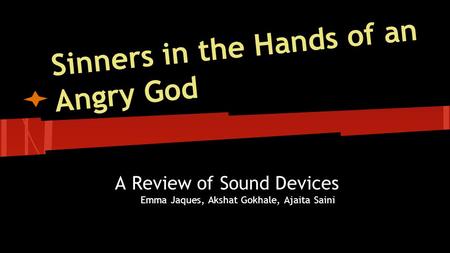 Sinners in the Hands of an Angry God