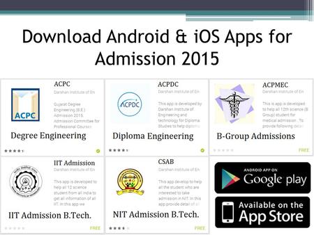 Download Android & iOS Apps for Admission 2015