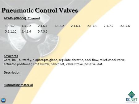 Pneumatic Control Valves