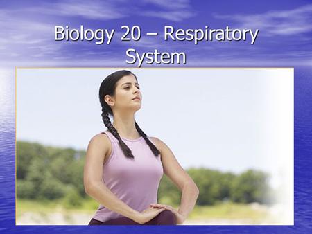 Biology 20 – Respiratory System