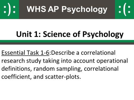 Unit 1: Science of Psychology