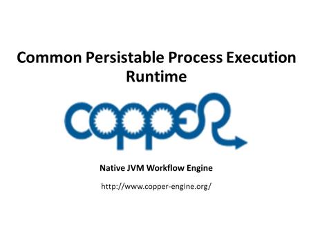 Common Persistable Process Execution Runtime Native JVM Workflow Engine