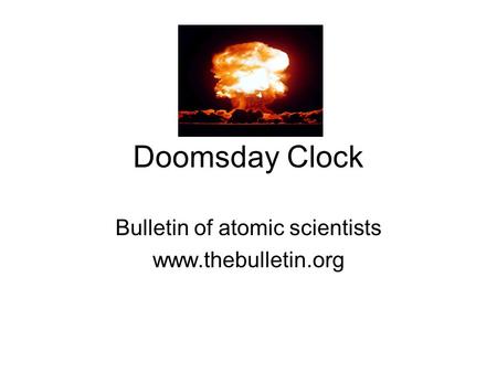 Bulletin of atomic scientists