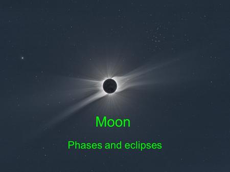 Moon Phases and eclipses.