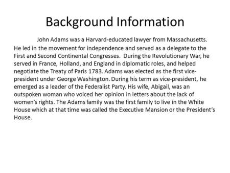 Background Information