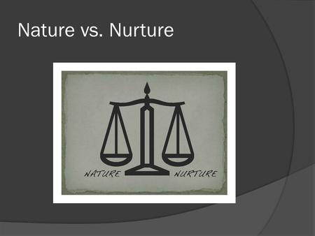 Nature vs. Nurture. Genetics  All creatures have a unique genetic code, or biological blueprint That blueprint is found inside every cell in the body.