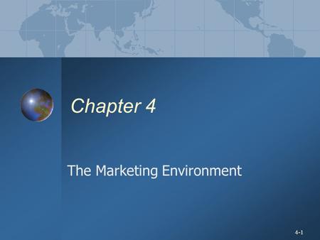 The Marketing Environment