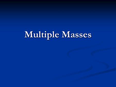 Multiple Masses. Tension in Ropes and Cables When a crane exerts a force on one end of a cable, each particle in the cable, exerts an equal force on the.