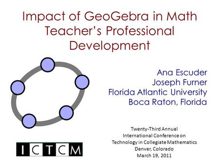 Impact of GeoGebra in Math Teacher’s Professional Development