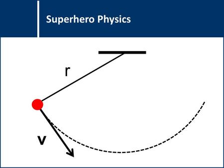 Question Title Superhero Physics v r. Question Title A superhero is designing a new rope-like gadget that will allow him to swing from building to building.