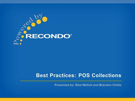 Best Practices: POS Collections