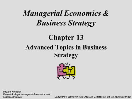 Managerial Economics & Business Strategy