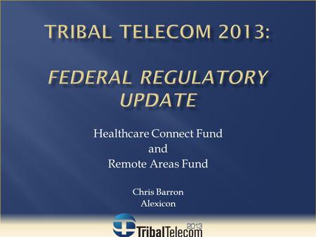 Healthcare Connect Fund and Remote Areas Fund Chris Barron Alexicon.