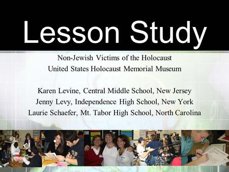 Lesson Study Non-Jewish Victims of the Holocaust