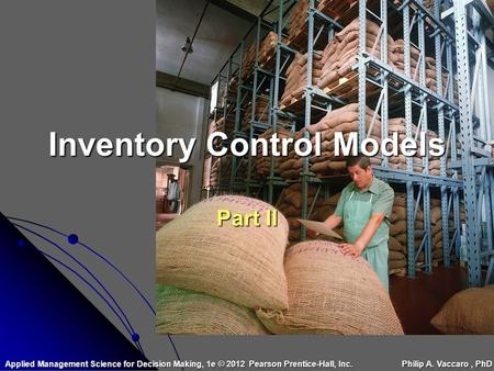 Inventory Control Models