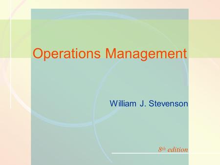 Operations Management