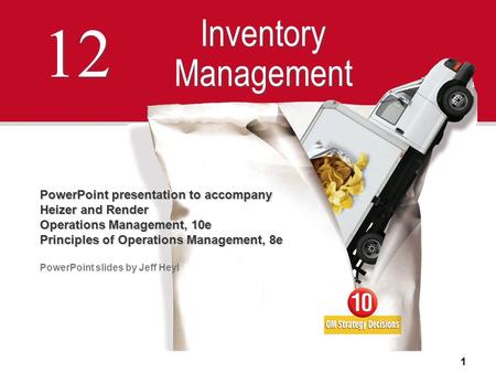 12 Inventory Management PowerPoint presentation to accompany