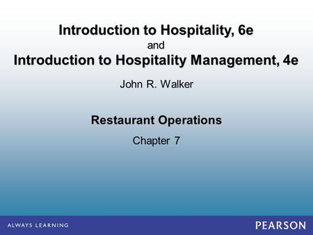 Restaurant Operations