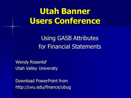 Utah Banner Users Conference