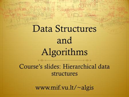 Data Structures and Algorithms