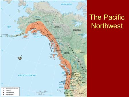 The Pacific Northwest. Physical Geography Topography –The Coast Ranges-Oregon and Washington Reach elevations of 4,000 feet Responsible for the rain shadow.