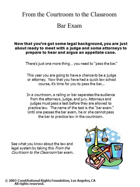 Now that you’ve got some legal background, you are just about ready to meet with a judge and some attorneys to prepare to hear and argue an appellate case.