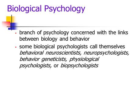 Biological Psychology