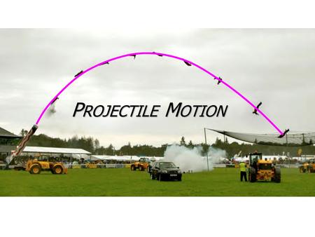 P ROJECTILE M OTION. Projectile Motion FThe path that a moving object follows is called its trajectory. FProjectile motion involves the trajectories and.