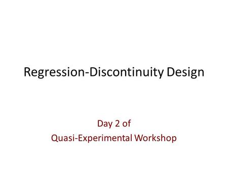 Regression-Discontinuity Design