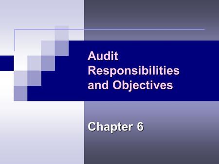 Audit Responsibilities and Objectives