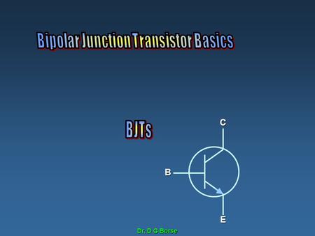 Bipolar Junction Transistor Basics