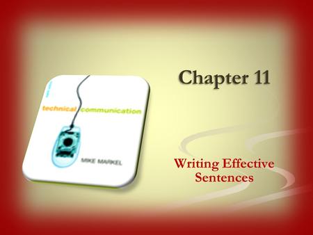 Writing Effective Sentences