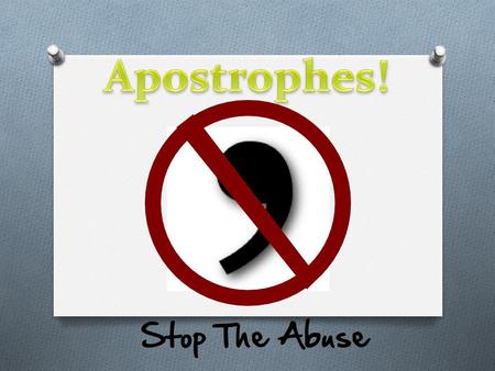 Apostrophes!.