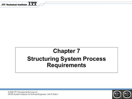 Chapter 7 Structuring System Process Requirements