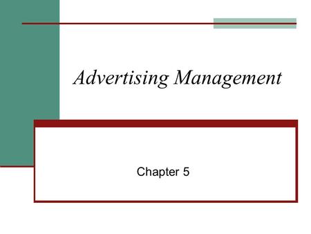 Advertising Management