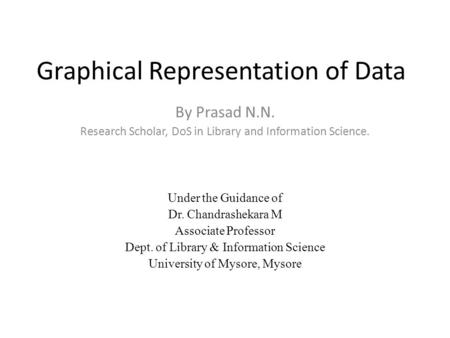 Graphical Representation of Data