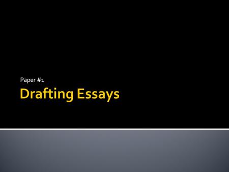 Paper #1.  Guiding question—linking a text/author to a cultural interpretation  What does ________ (identify the passage) tell us about the tension,