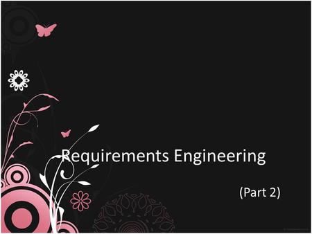 Requirements Engineering