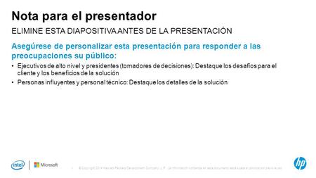 Nota para el presentador