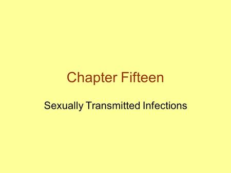 Sexually Transmitted Infections