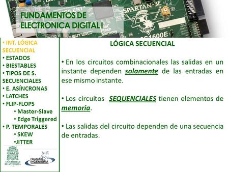 FUNDAMENTOS DE ELECTRONICA DIGITAL I