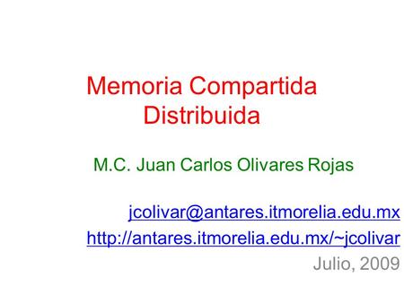 Memoria Compartida Distribuida