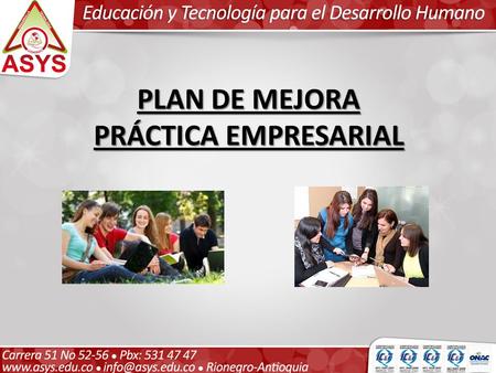 PLAN DE MEJORA PRÁCTICA EMPRESARIAL