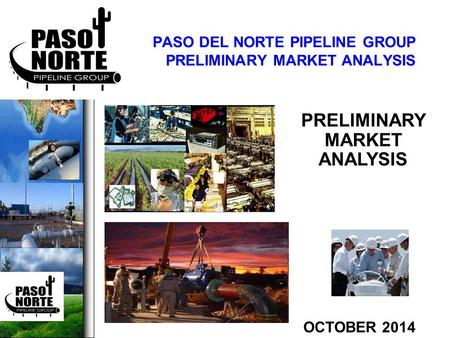 PASO DEL NORTE PIPELINE GROUP PRELIMINARY MARKET ANALYSIS