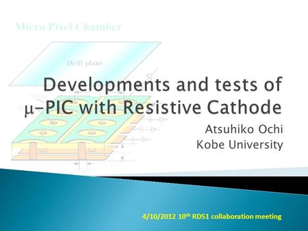 Atsuhiko Ochi Kobe University 4/10/2012 10 th RD51 collaboration meeting.