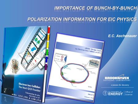 E.C. Aschenauer arXiv: 1212.1701 & 1108.1713. E.C. Aschenauer EIC User Meeting 2014 2 Requirements from Physics:  High Luminosity ~ 10 33 cm -2 s -1.