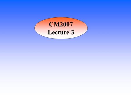 CM2007 Lecture 3. Background Correction A baseline spectrum of the solvent must be obtained in order to subtract from the spectrum of the solvent + analyte.