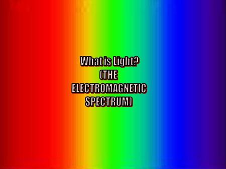 ALL ELECTROMAGNETIC WAVES TRAVEL AT THE SPEED OF LIGHT c = 300 000 000 m/s.